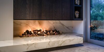 Calacatta fireplace surrounds