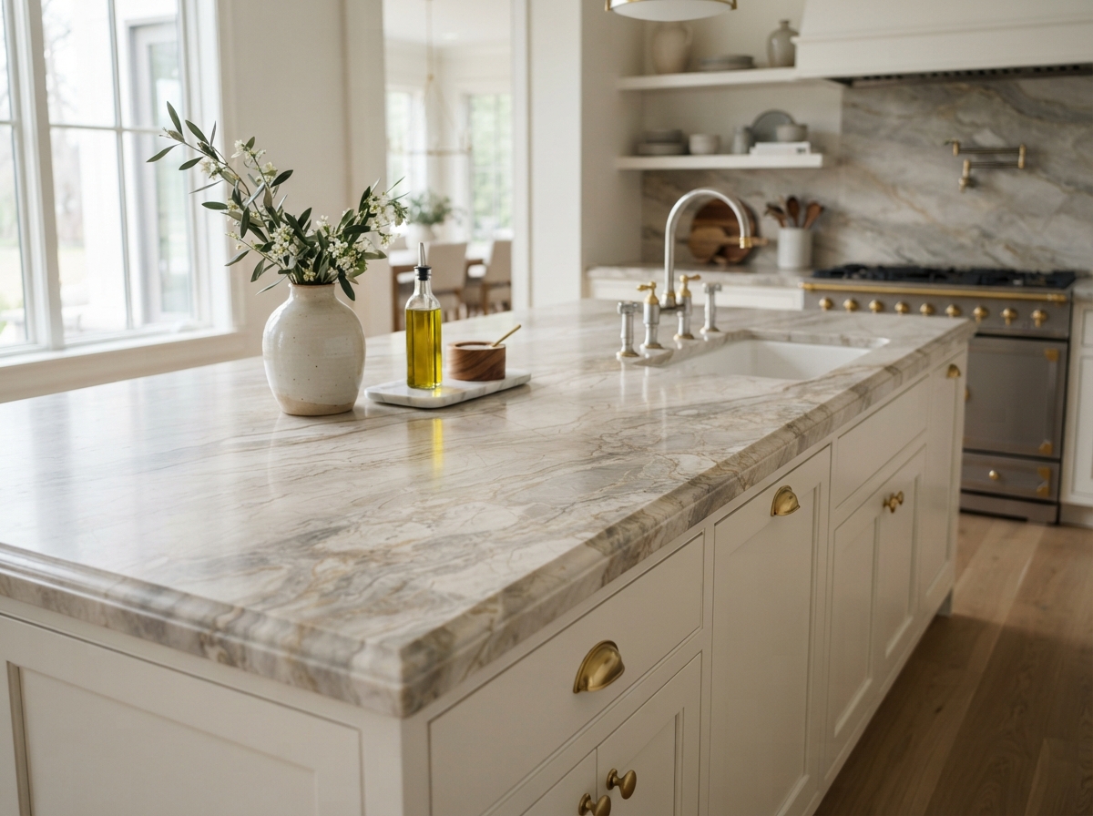 quartzite kitchen countertop