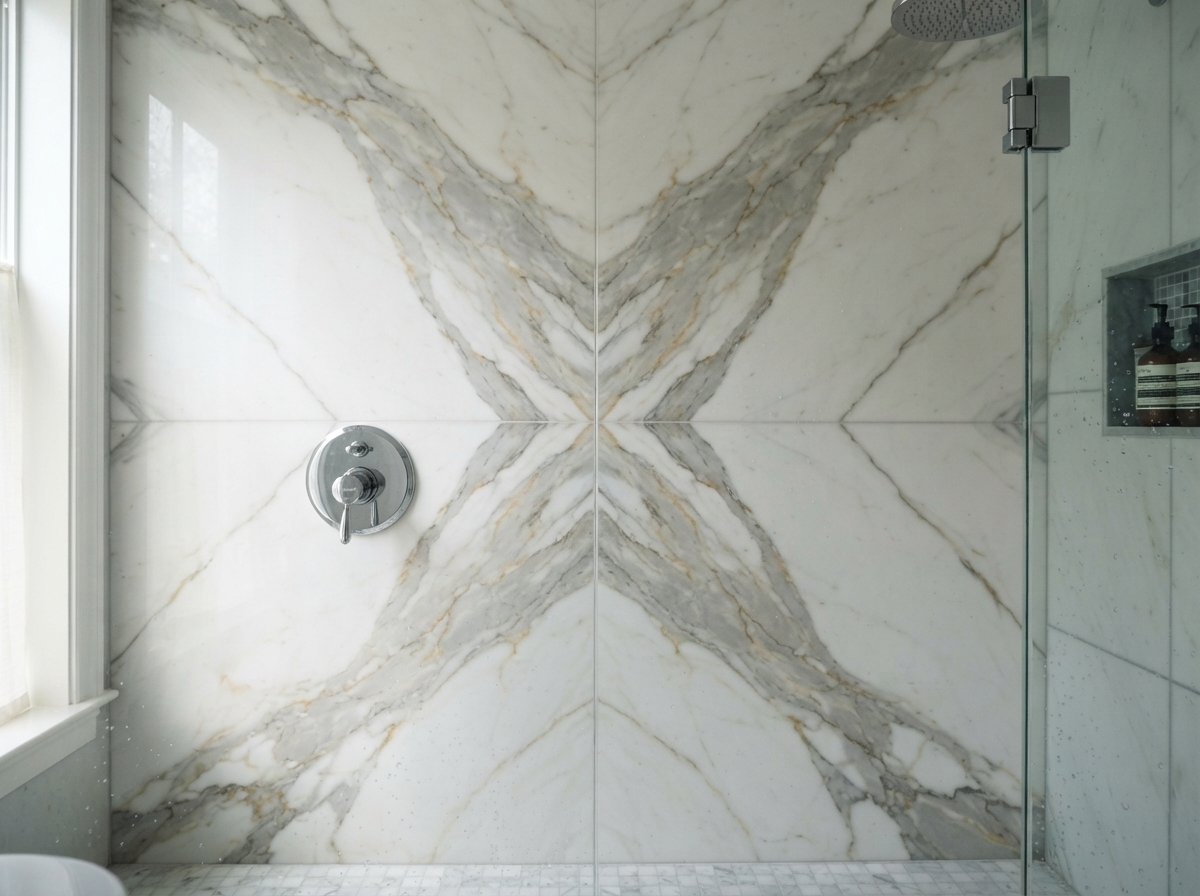 Book-Matched Shower Slabs