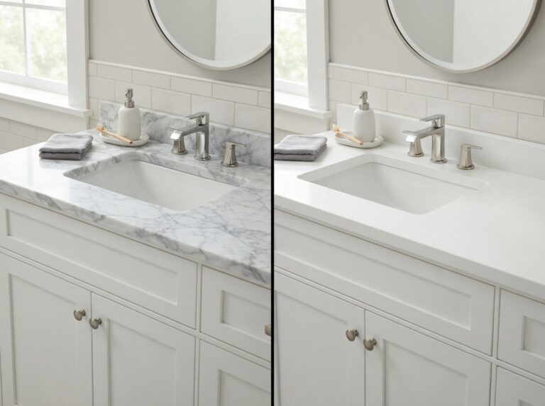 Marble vs. Quartz Vanity Top